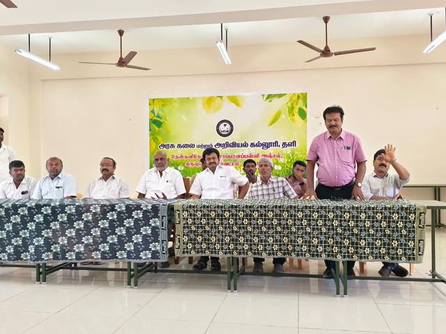 College meeting with guests and faculty